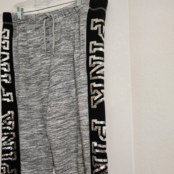 PINK Wide Leg Sweat Pants size Medium - Picture 3 of 5